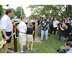 Dan cutting the ribbon